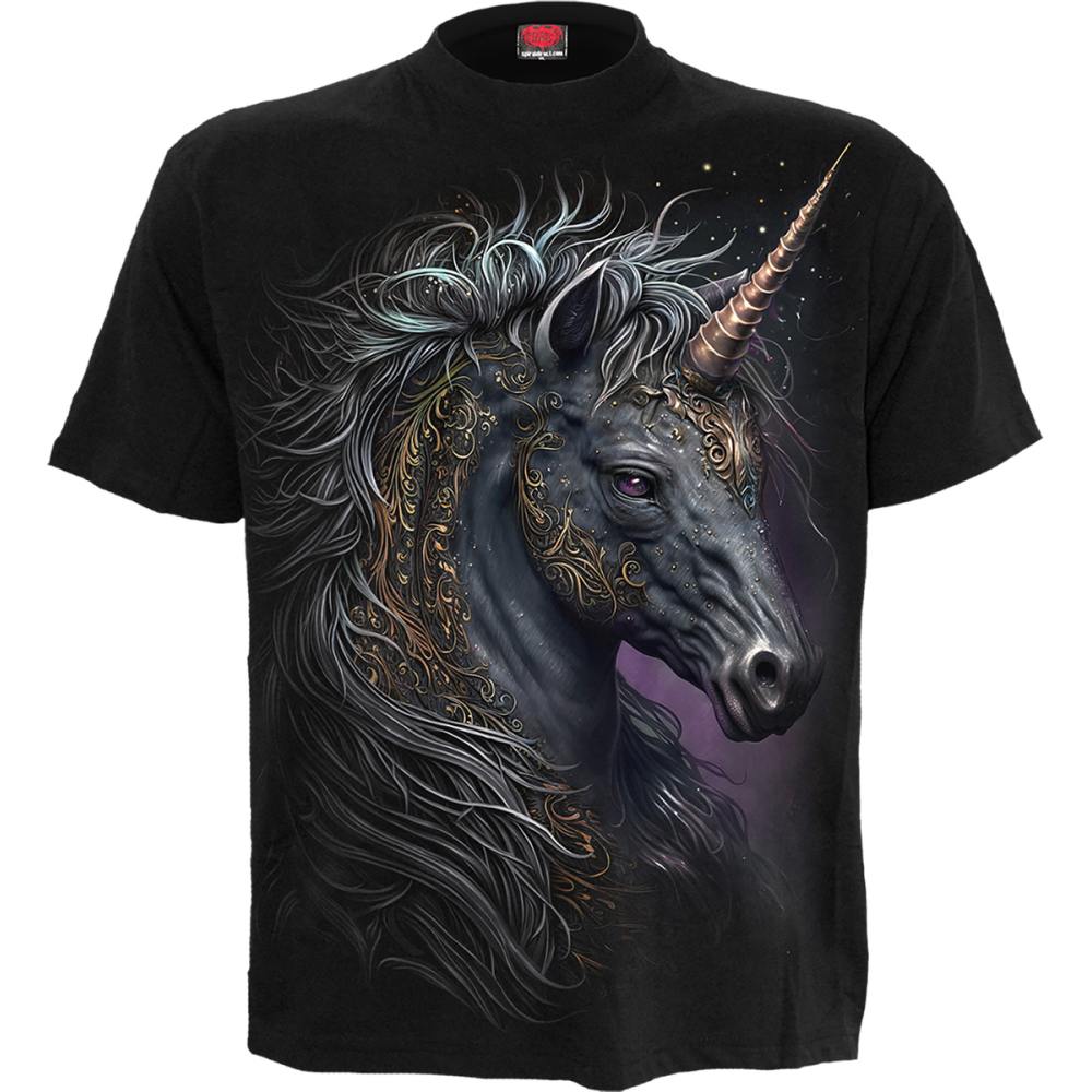 Spiral - Celtic Unicorn Unisex T-Shirt - Schwarz